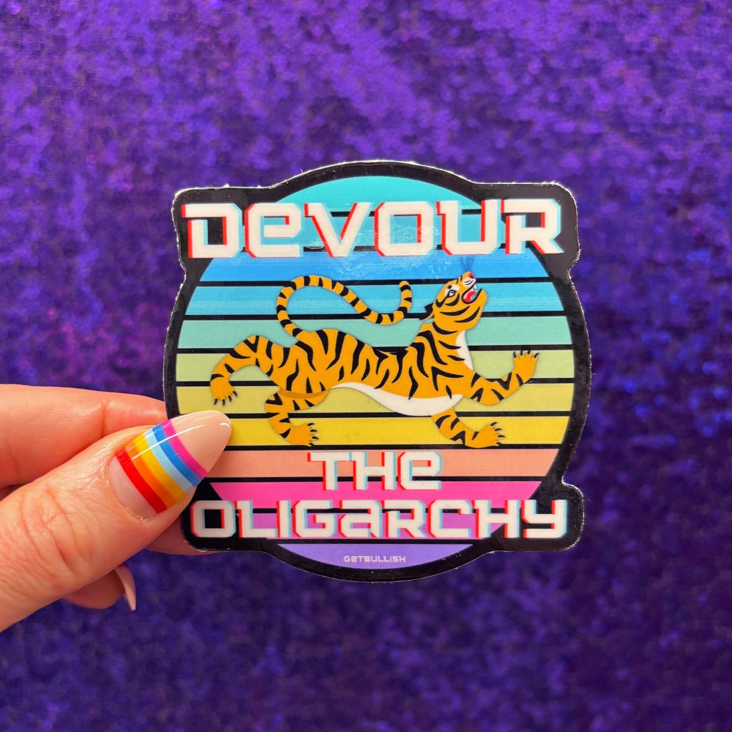 Devour The Oligarchy Sticker | Vinyl Die Cut Decal