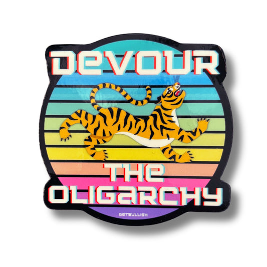 Devour The Oligarchy Sticker | Vinyl Die Cut Decal