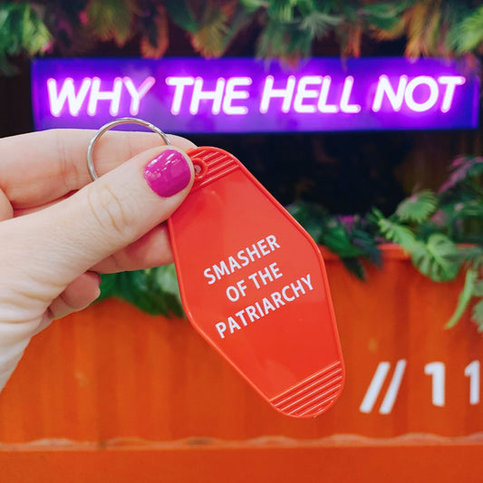 Smasher of the Patriarchy Keychain in Red