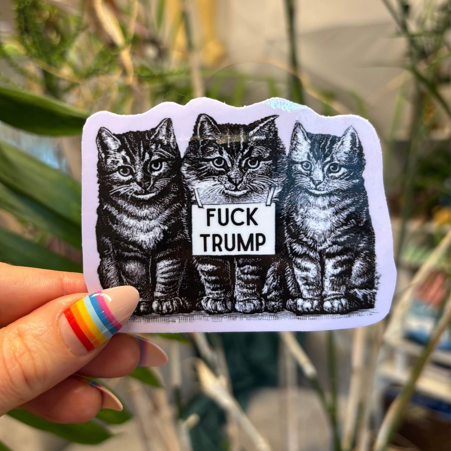 Fuck Trump Cats Sticker | Vinyl Die Cut Decal