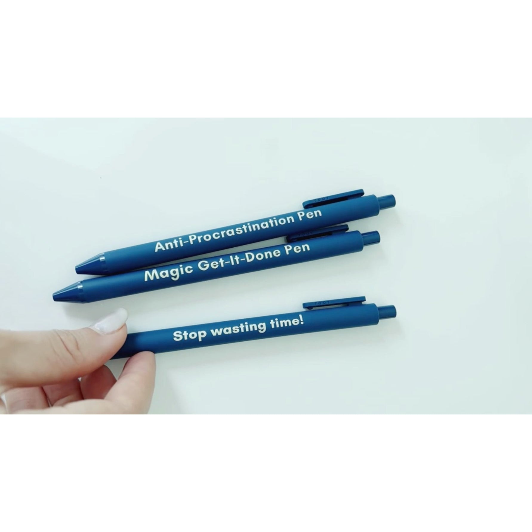 Anti-Procrastination Pen 💡 | Individual Gel Click Pen in Matte Navy