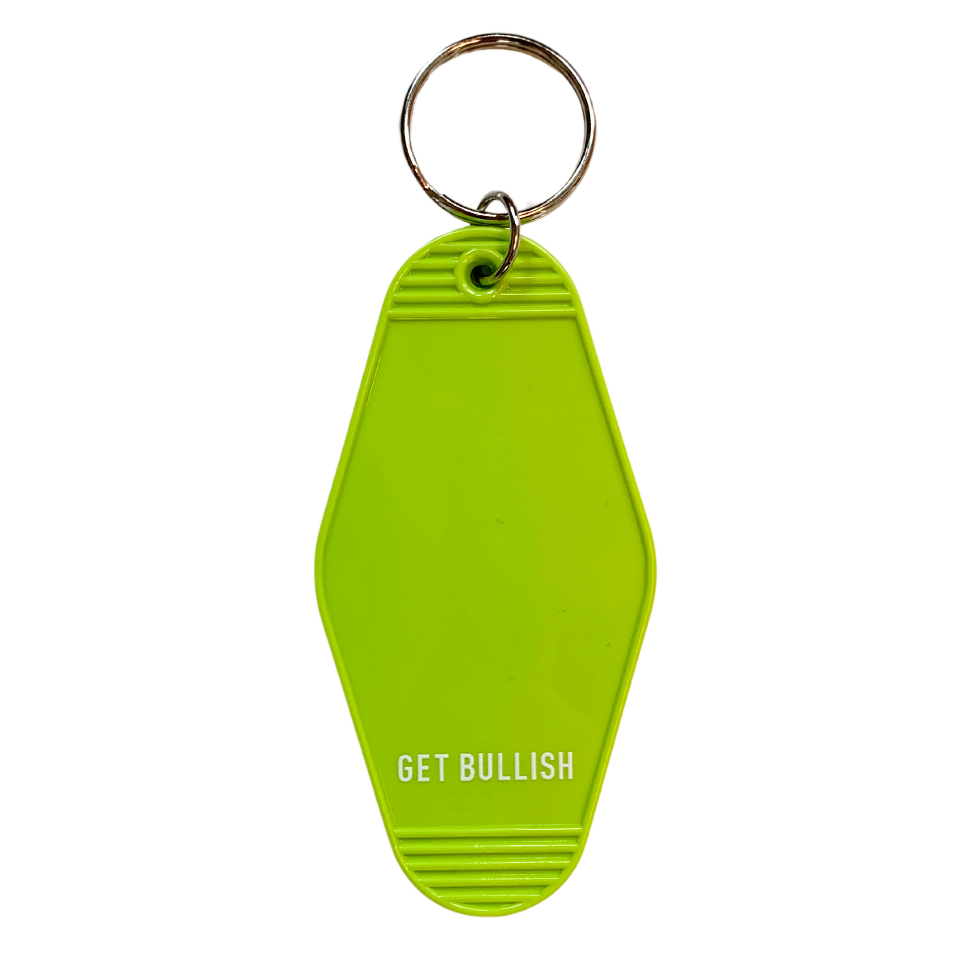 Bird Nerd Motel Style Keychain in Lime Green