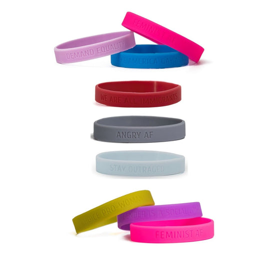 FEMINIST AF / DEMAND EQUALITY Silicone Bracelets (10 choices)