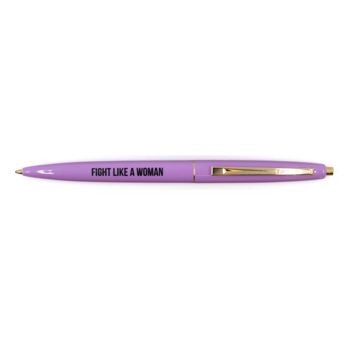 Fight Like A Woman Pen in Purple with Gold Accents