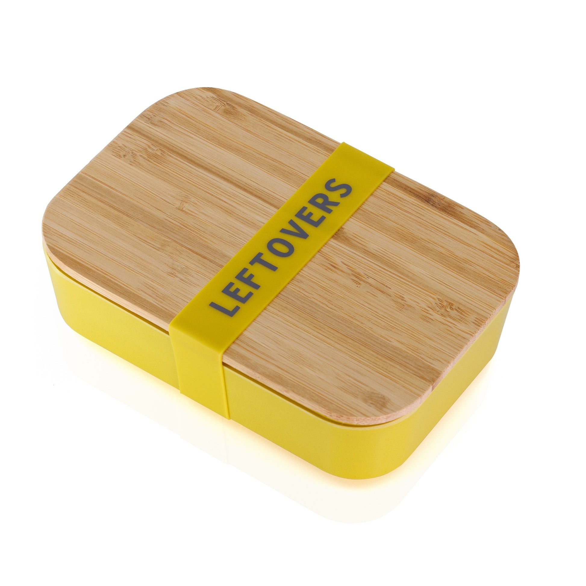 Leftovers Bamboo Lunch Box in Vivid Yellow | Eco-Friendly and Sustainable | 7.5" x 5" x 2"