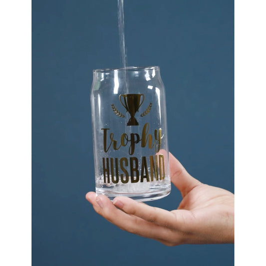 Trophy Husband Beer Glass with Gold Lettering | 15 oz.